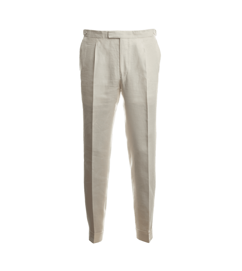 Cream Linen Suit Pants - He Spoke Style Shop