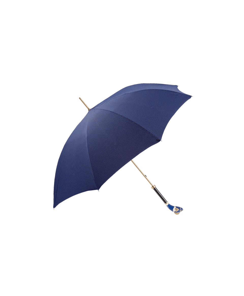Passotti Ombrelli Navy, Gold Dots Umbrella With Blue Enameled