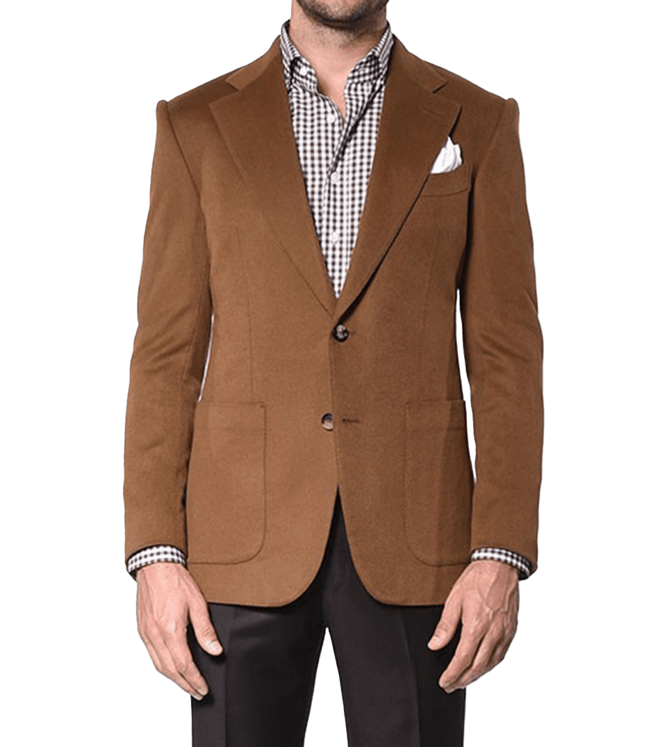 (product) Dark Camel Signature Bespoke Sport Coat