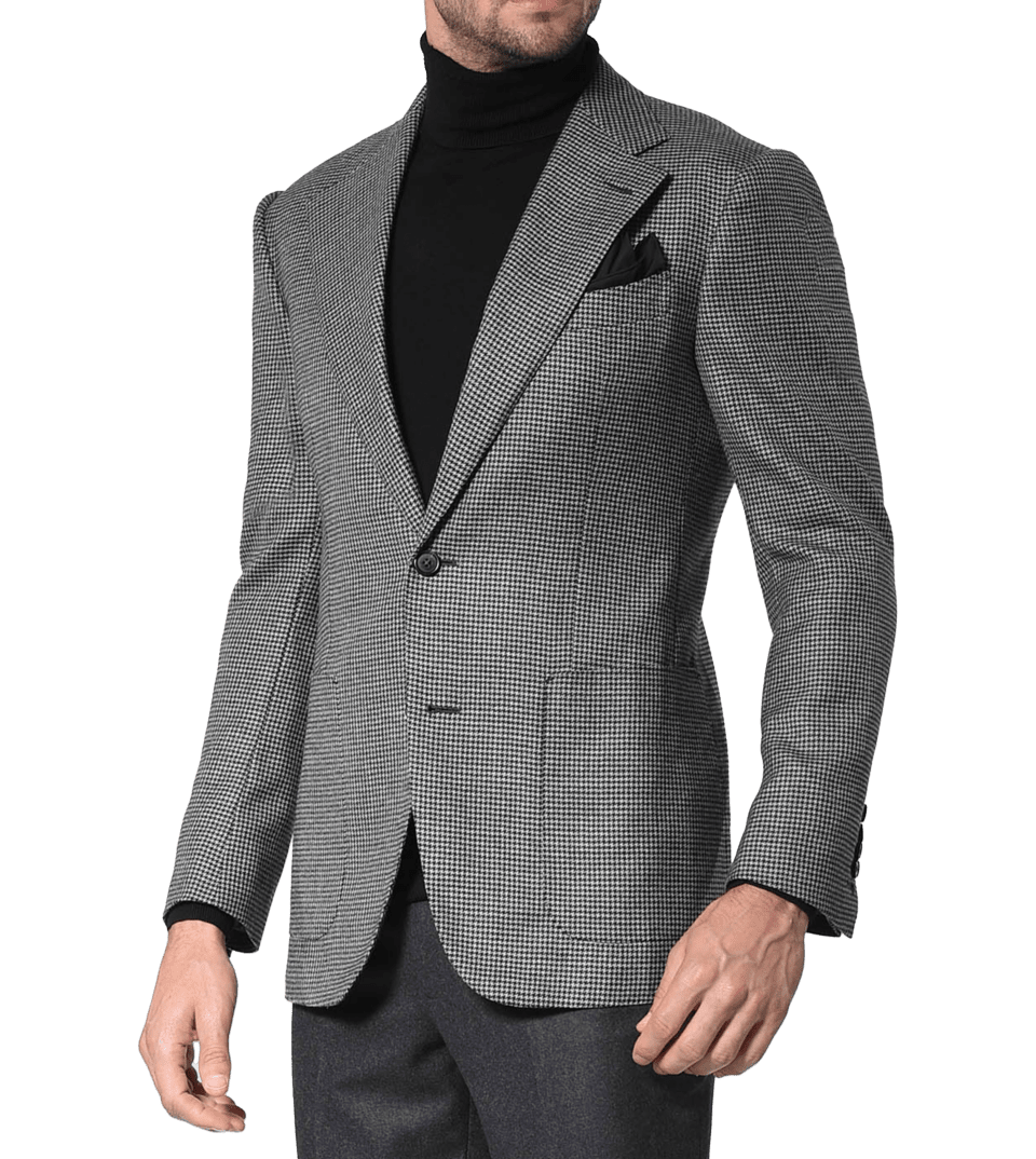 Grey Houndstooth Signature Bespoke Sport Coat