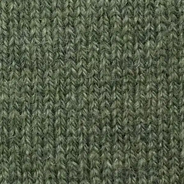 (product) Olive Green Cashmere Heavy Ribbed Shawl Sweater Jacket, close-up view of fabric