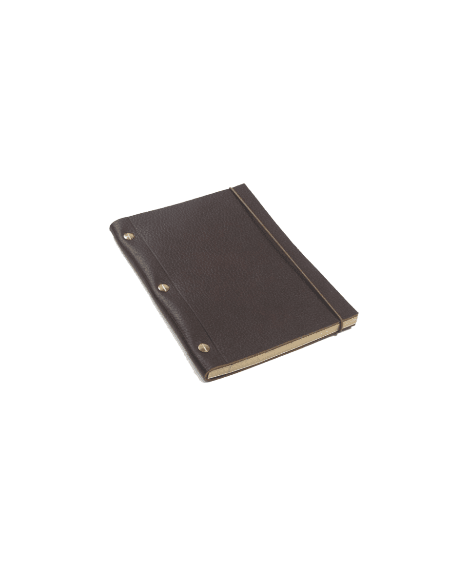 (product) Cohiba Dark Brown La Compagnie du Kraft Grained Leather Notebook