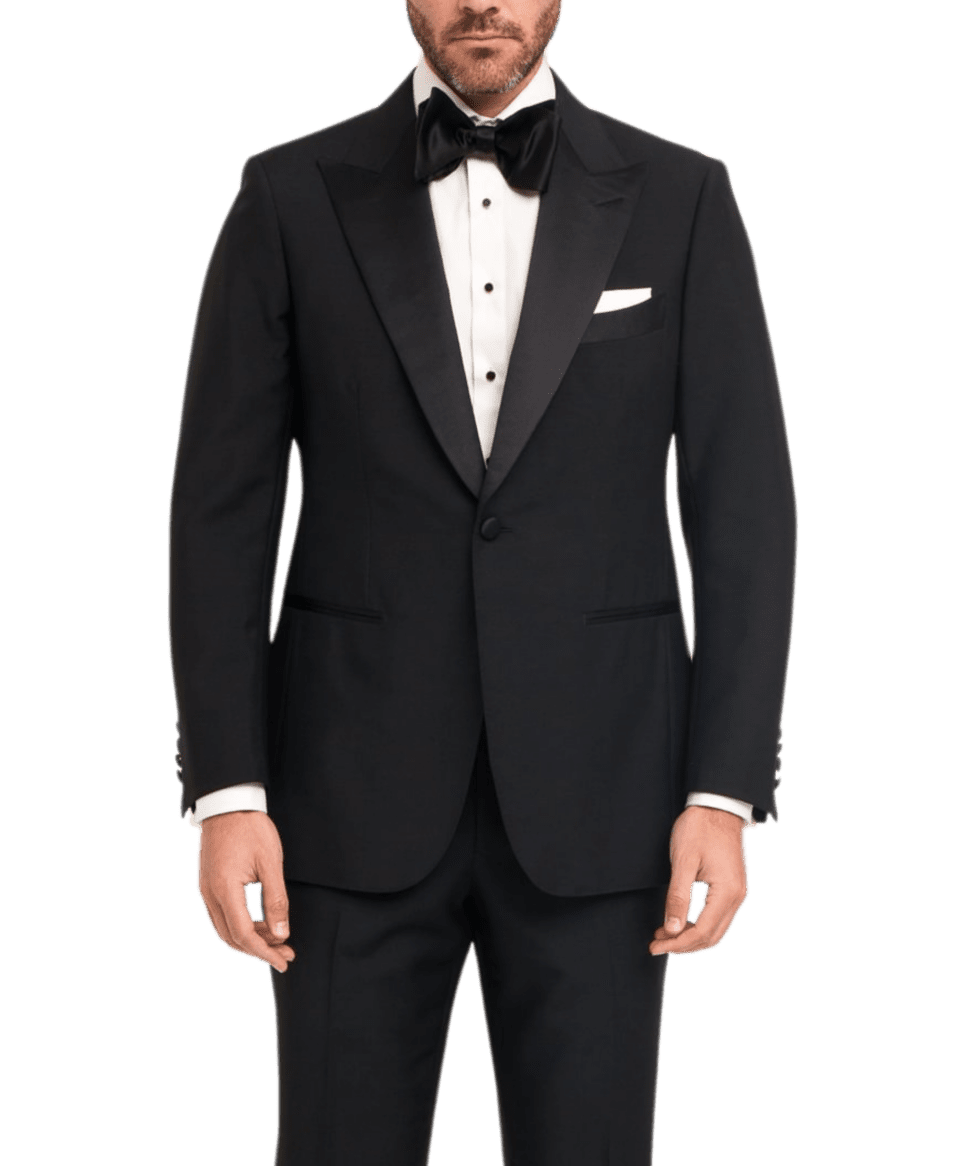 Michael Andrews Classic Black Wool Tuxedo In Stock
