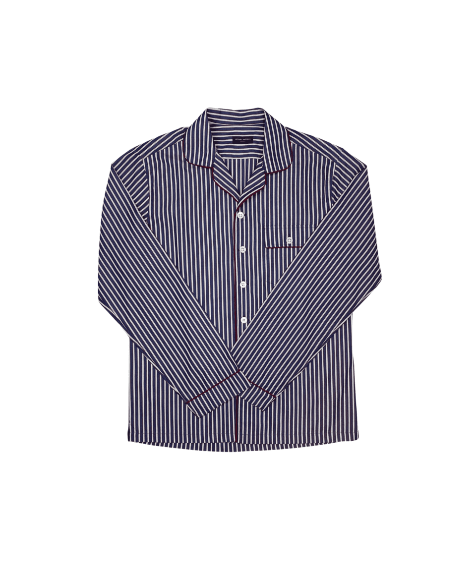 Michael Andrews Red and Dark Blue Stripe Pajama Shirt