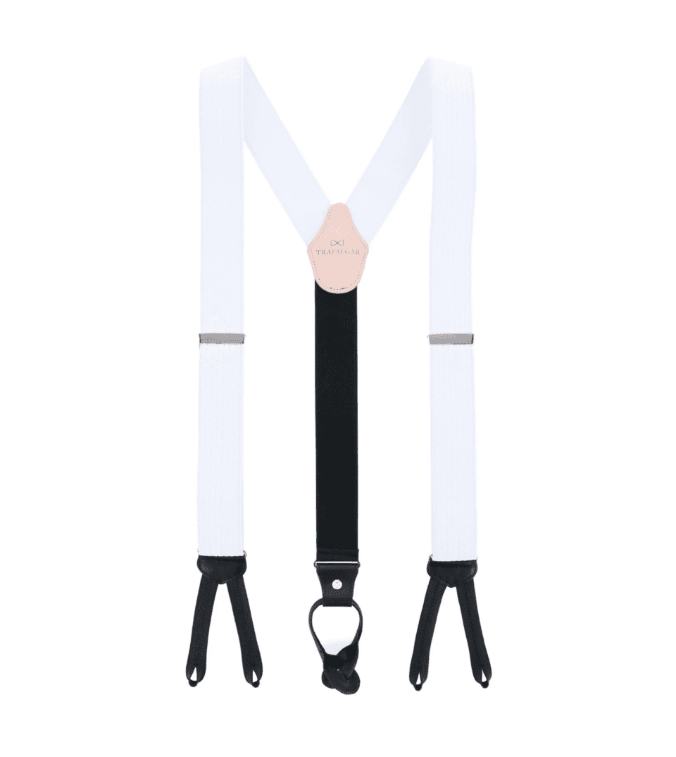 (product) Regal Formal White Stretch Suspenders