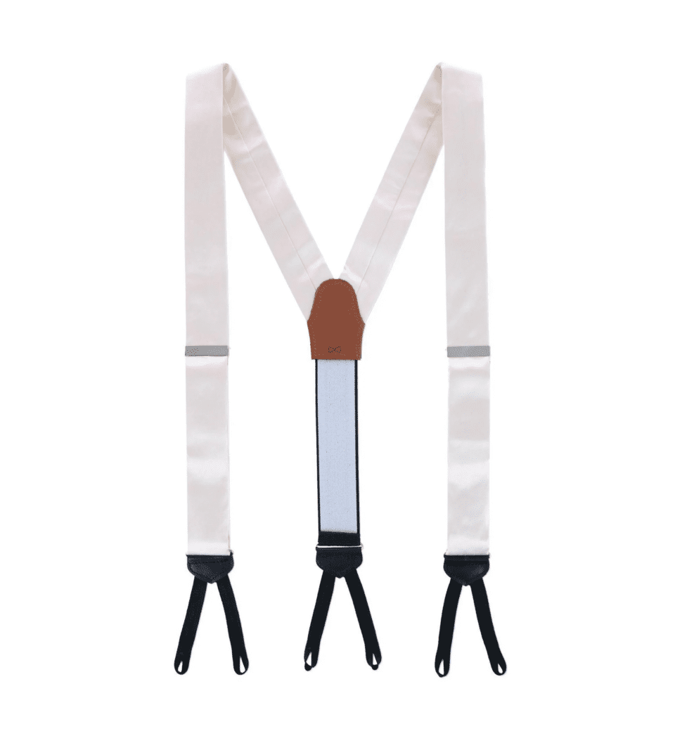 (product) Regal Formal White Stretch Suspenders