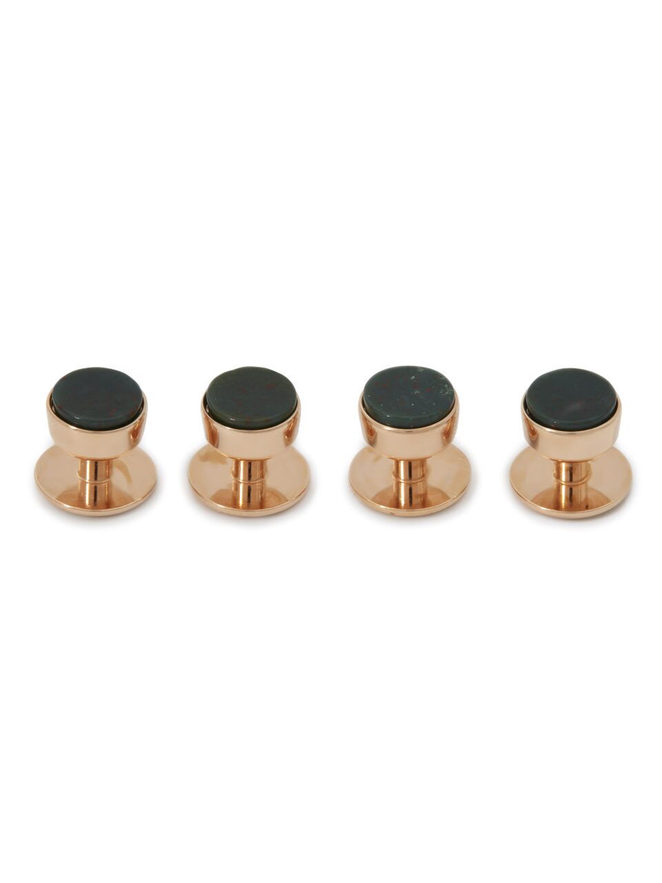 (product) Bloodstone Tuxedo Studs (Rose Gold)