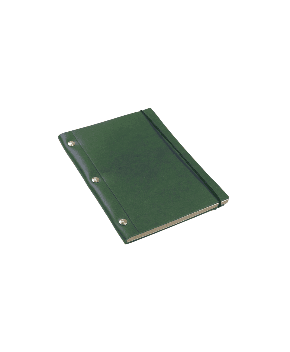 (product) Green La Compagnie du Kraft Smooth Leather Notebook