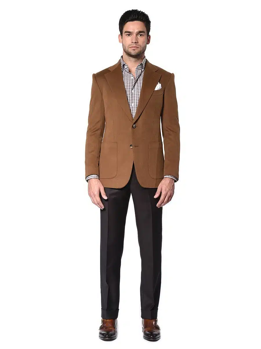 (product) Dark Caramel Bespoke Sport Coat