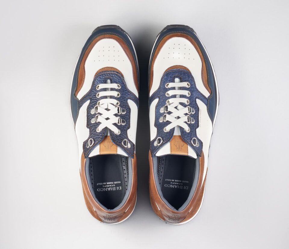 (product) Potenza Bison Dress Sneaker, Top view of the pair