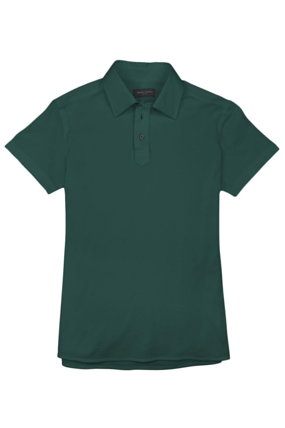(product) Dark Forest Green Pique Polo Shirt, front view