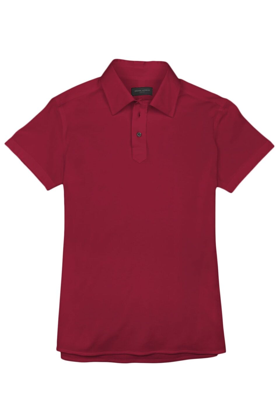 (product) Maroon Red Pique Polo Shirt, front view