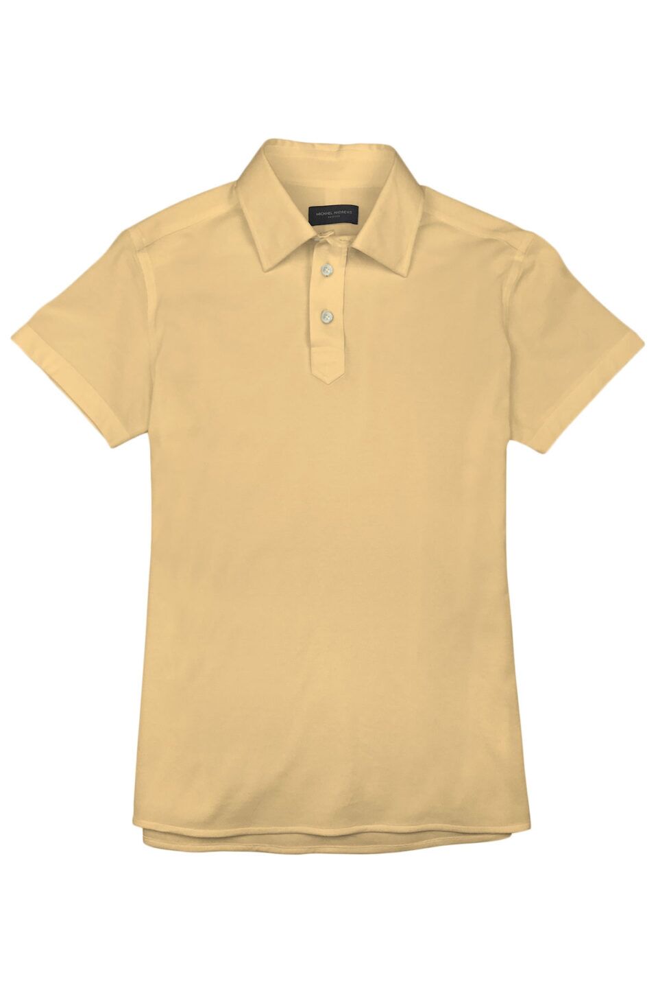 (product) Pale Yellow Pique Polo Shirt, front view