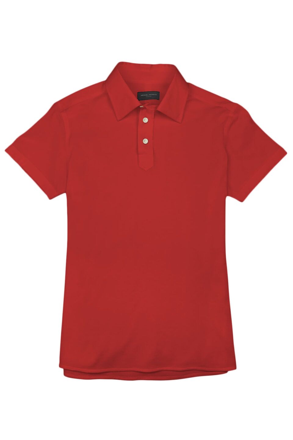(product) Bright Red Pique Polo Shirt, front view