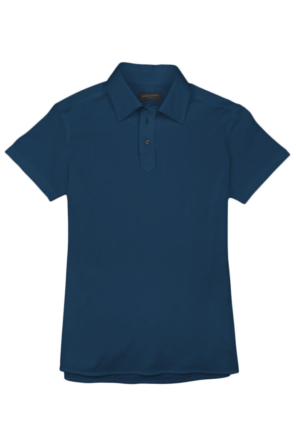 (product) Prussian Blue Pique Polo Shirt, front view