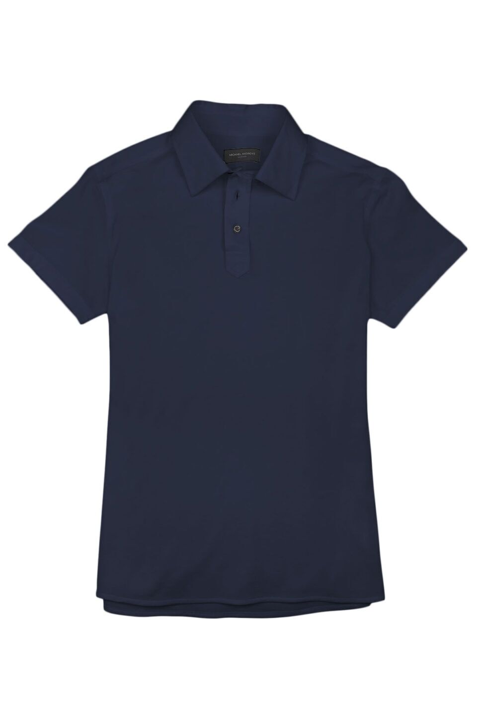 (product) Navy Blue Pique Polo Shirt, front view