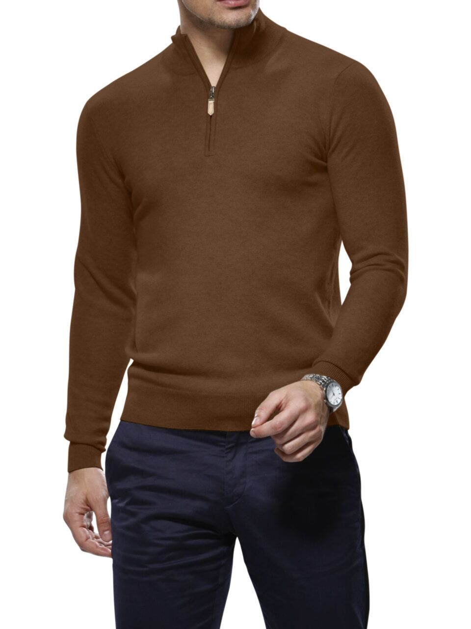 (product) Syrup Merino Wool 1/4 Zip Mock Sweater