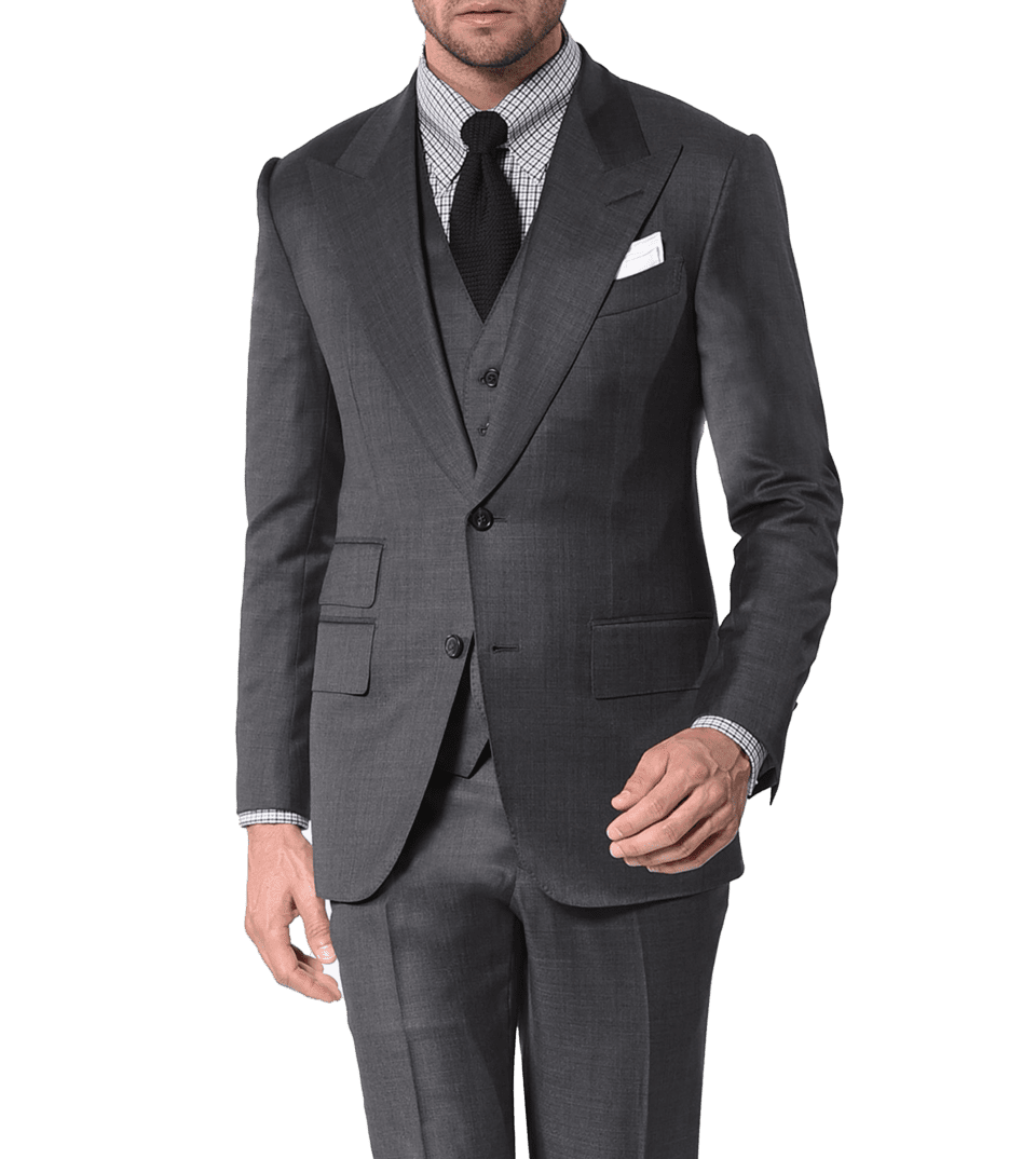 Medium Grey Pick & Pick Signature Bespoke Suit