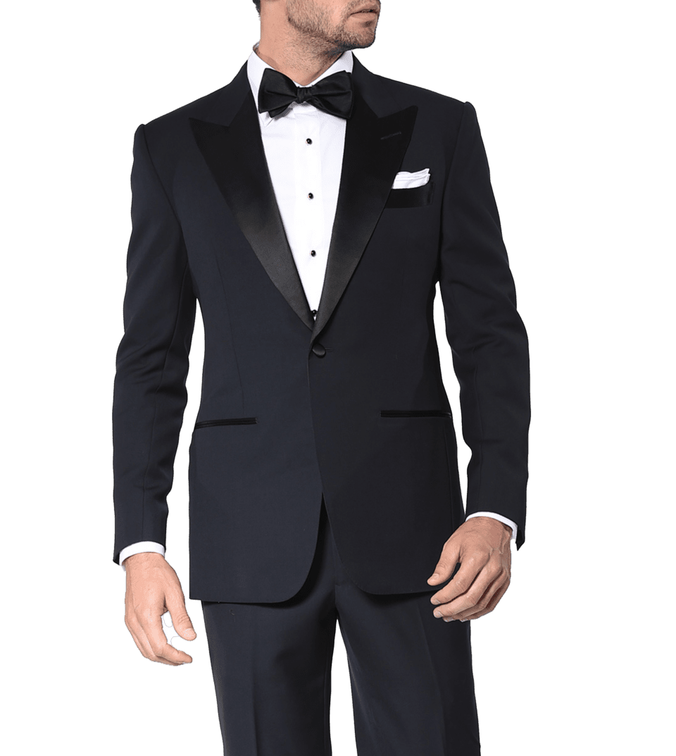(product) Midnight Barathea Classic Satin Bespoke Tuxedo