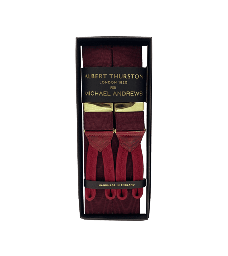 Albert Thurston Wine Moire Suspenders