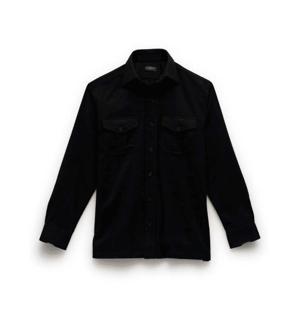 Michael-Andrews-Black-Cashmere-Chore-Shirt