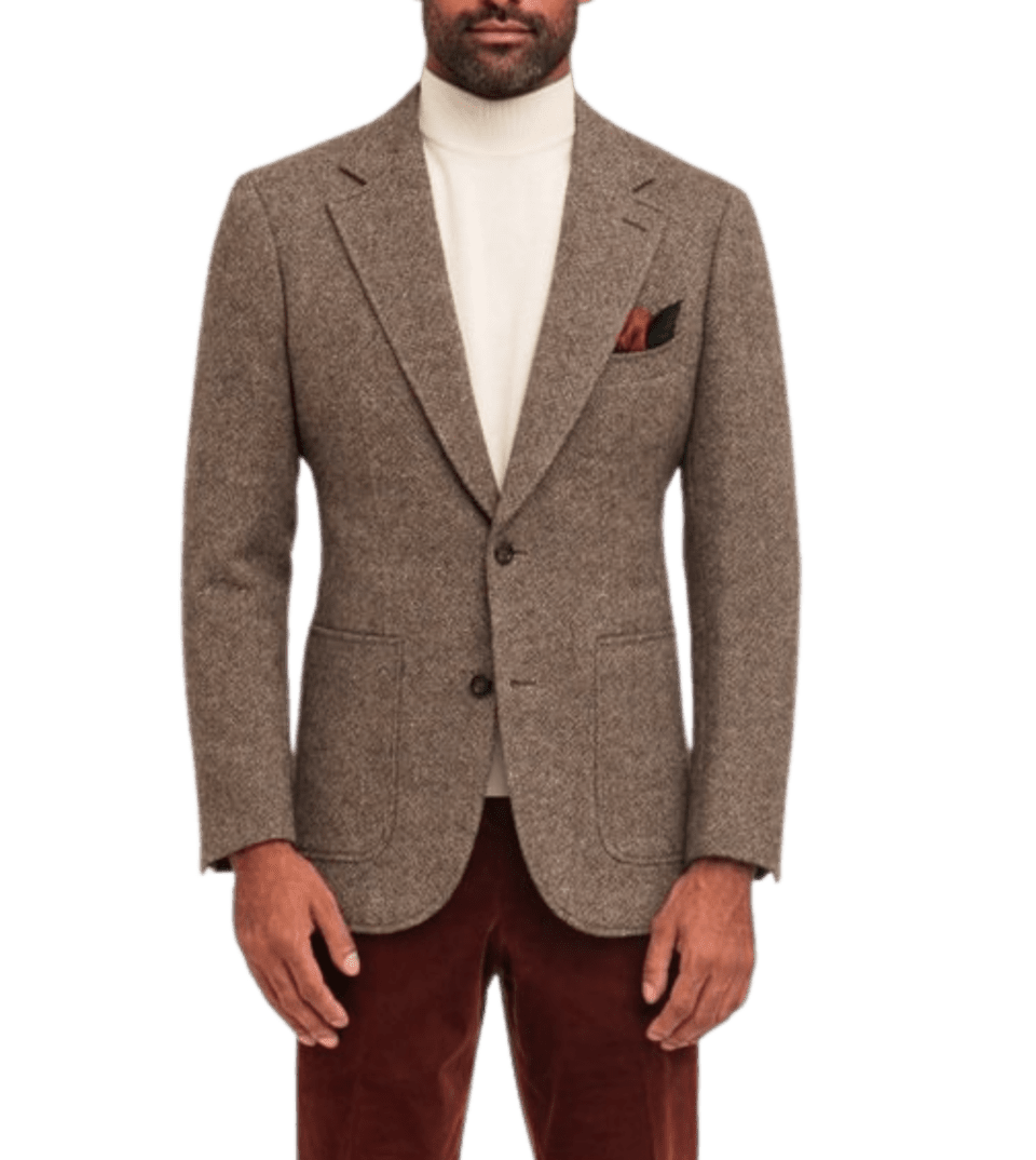 MAB Medium Brown Donegal Tweed Sport Coat