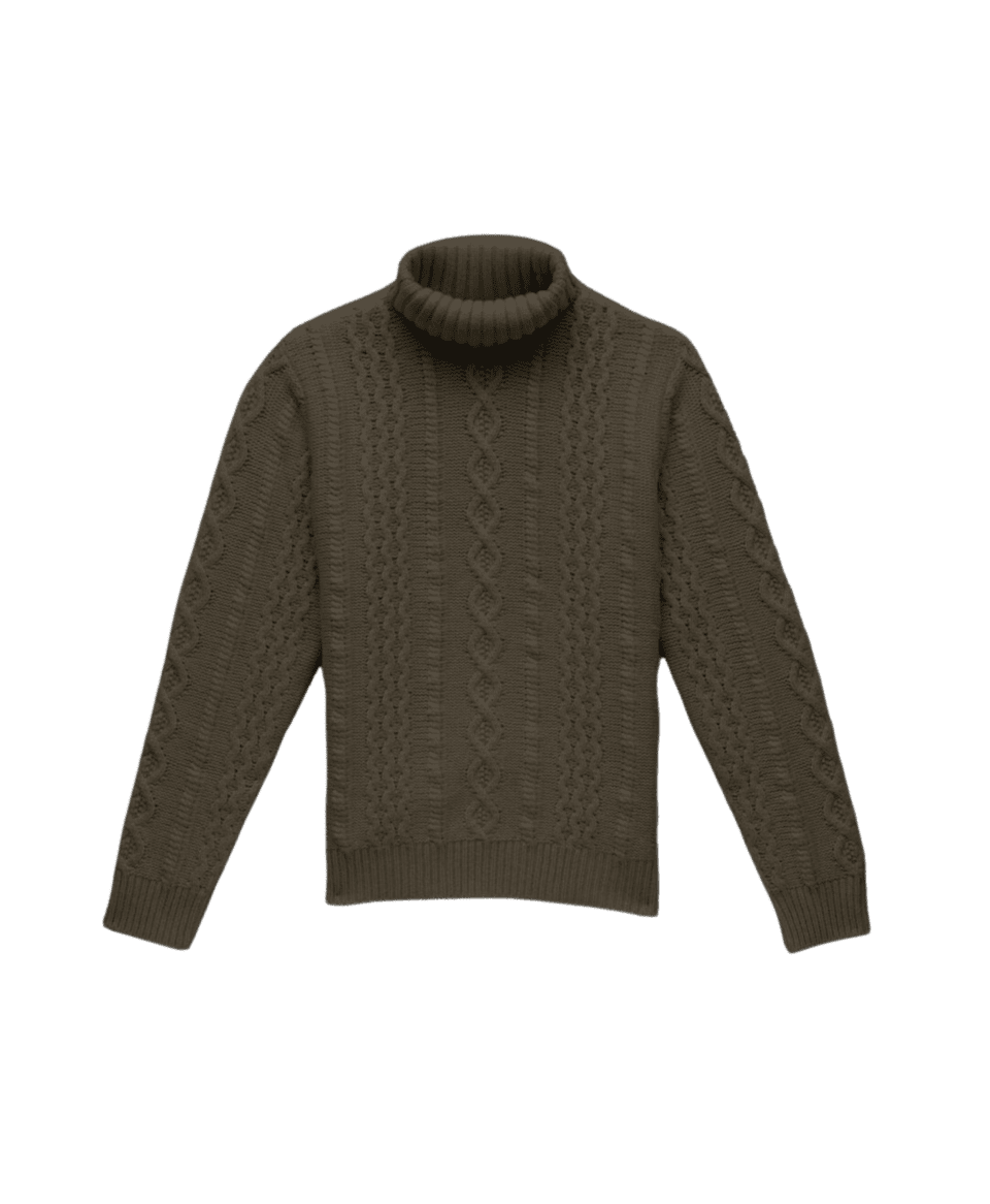 Michael-Andrews-Merino-Wool-Fisherman-Turtleneck-Olive-Drab