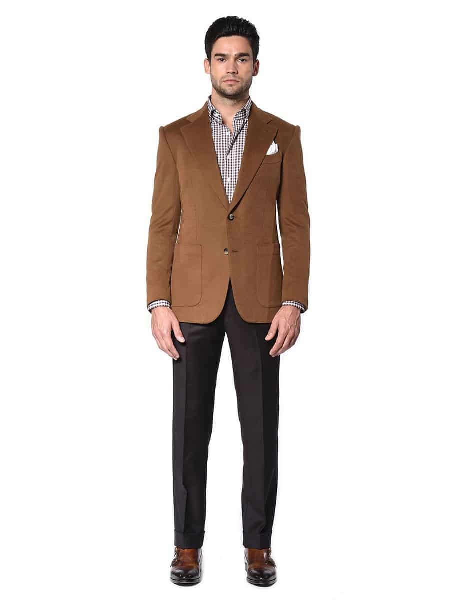 (product) Dark Caramel Bespoke Sport Coat