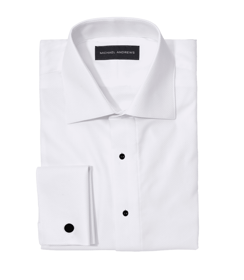Michael-Andrews-RTW-Shirt-White-Pique-with-tuxedo-stud-front