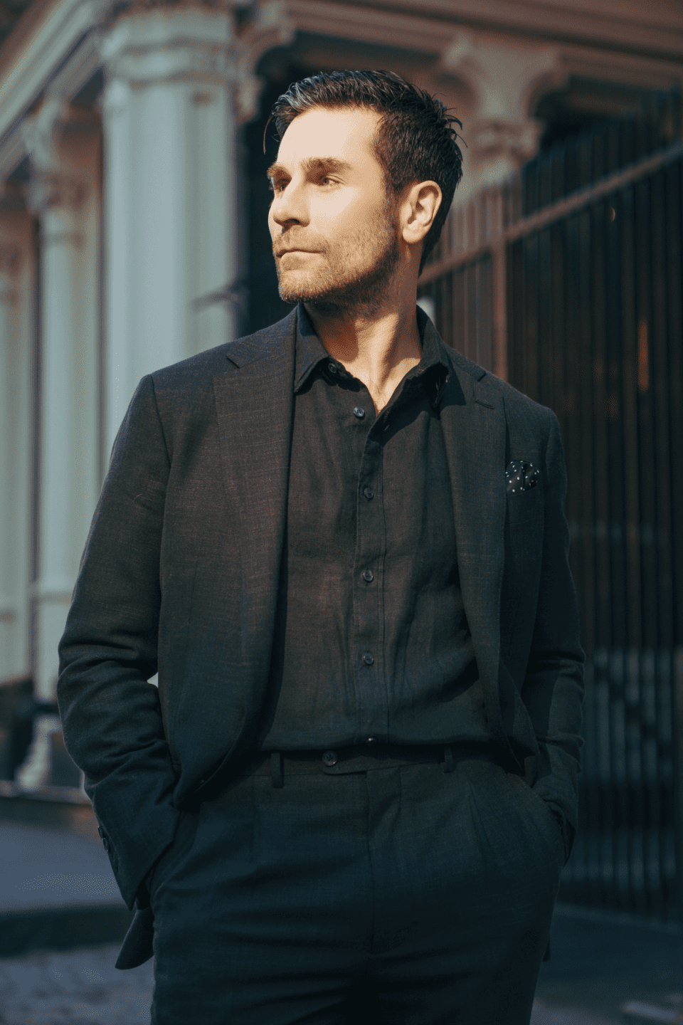 Shane in Black Solid Suit