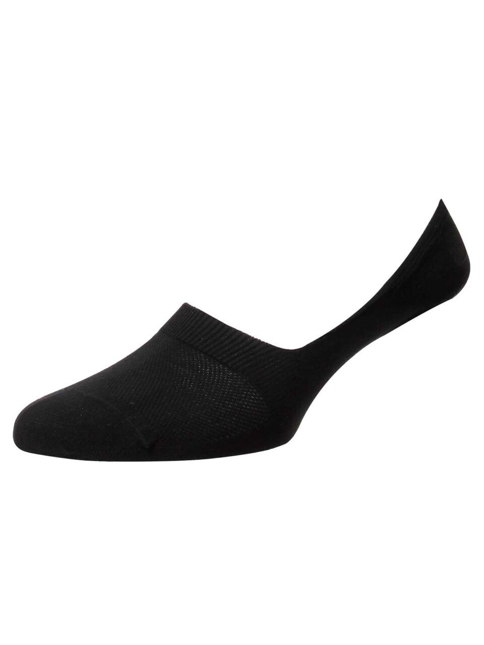 (product) Pantherella Seville No-Show Cotton Socks - Black
