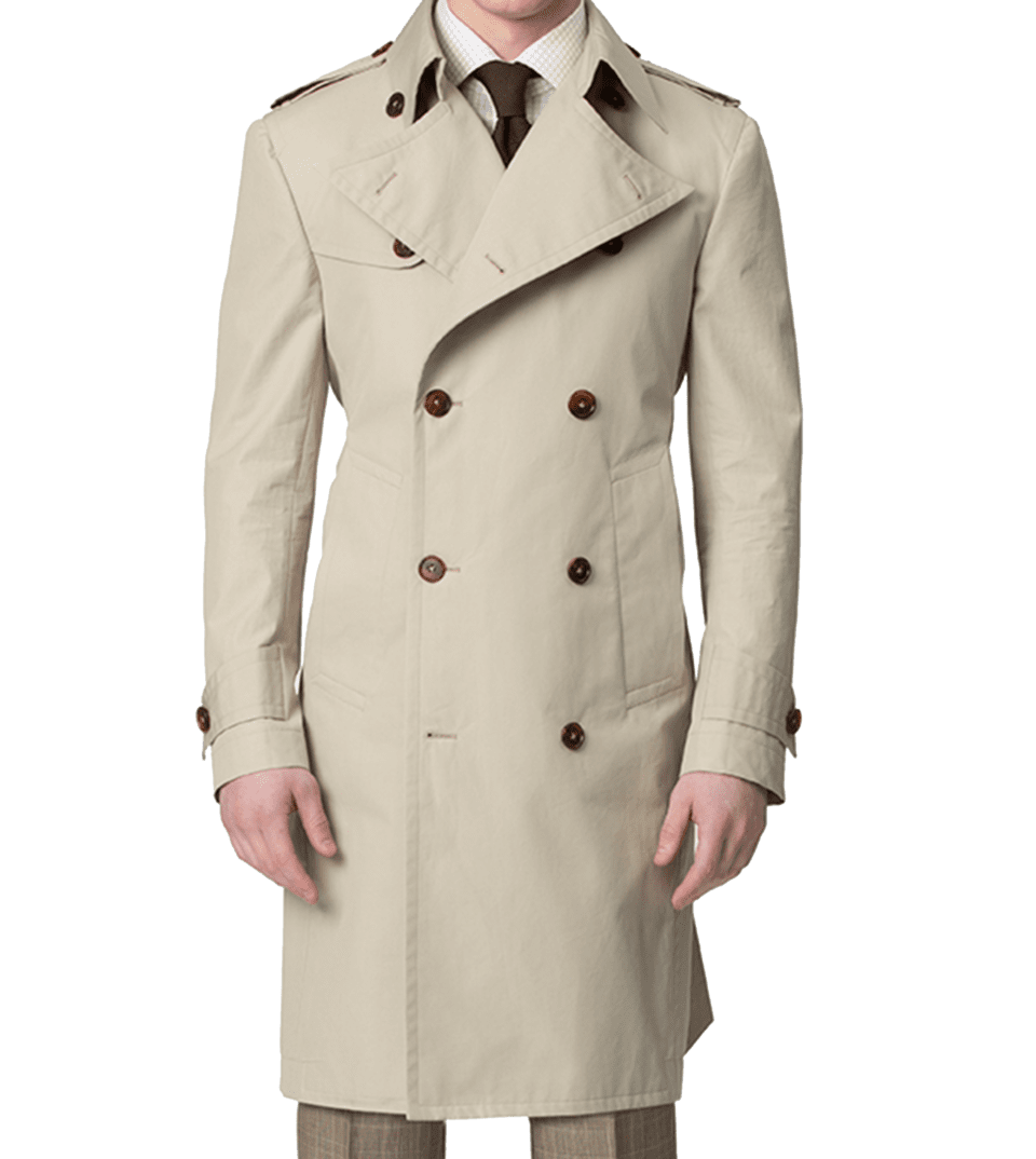 (product) Stone Cotton Trench Coat