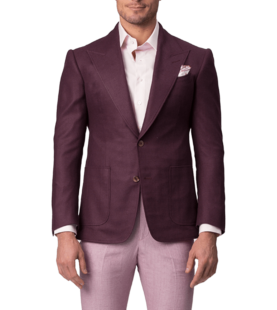 (product) Berry Wool & Silk Hopsack Bespoke Sport Coat