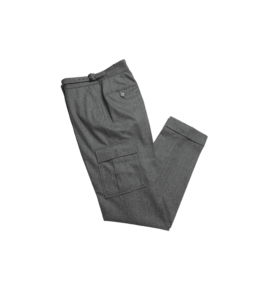 (product) Grey Flannel Cargo Pants
