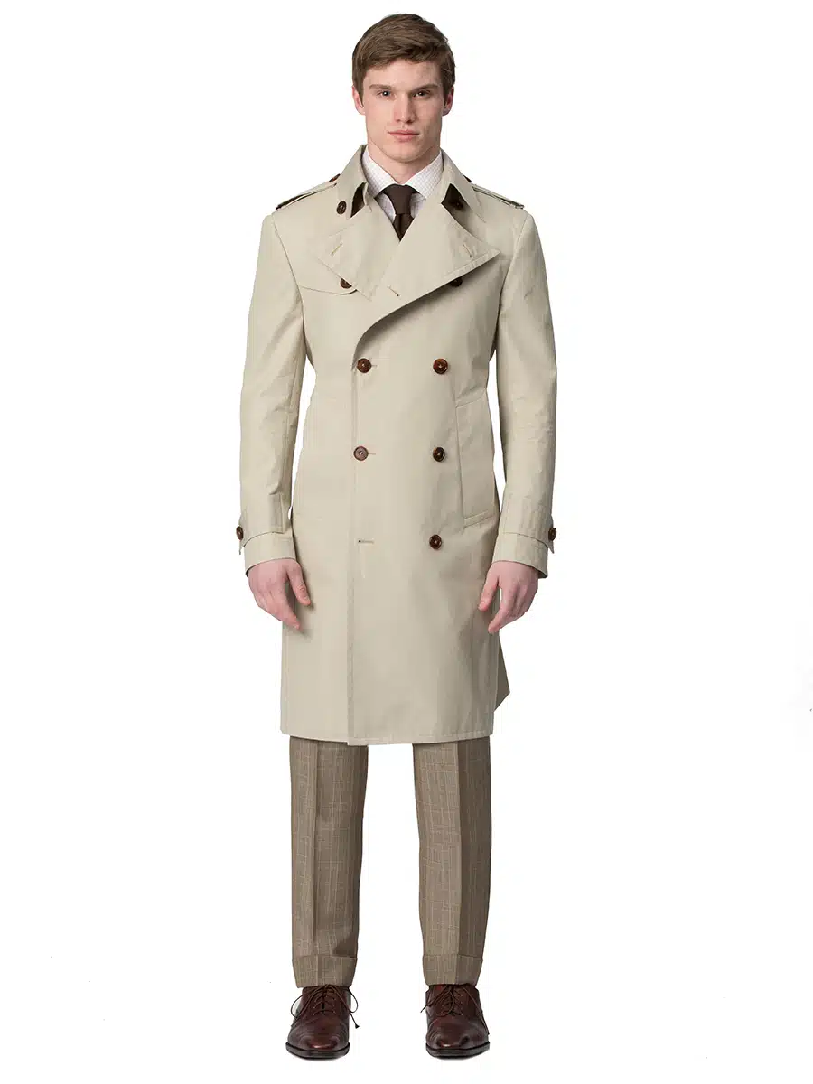(product) Stone Cotton Trench Coat, front view