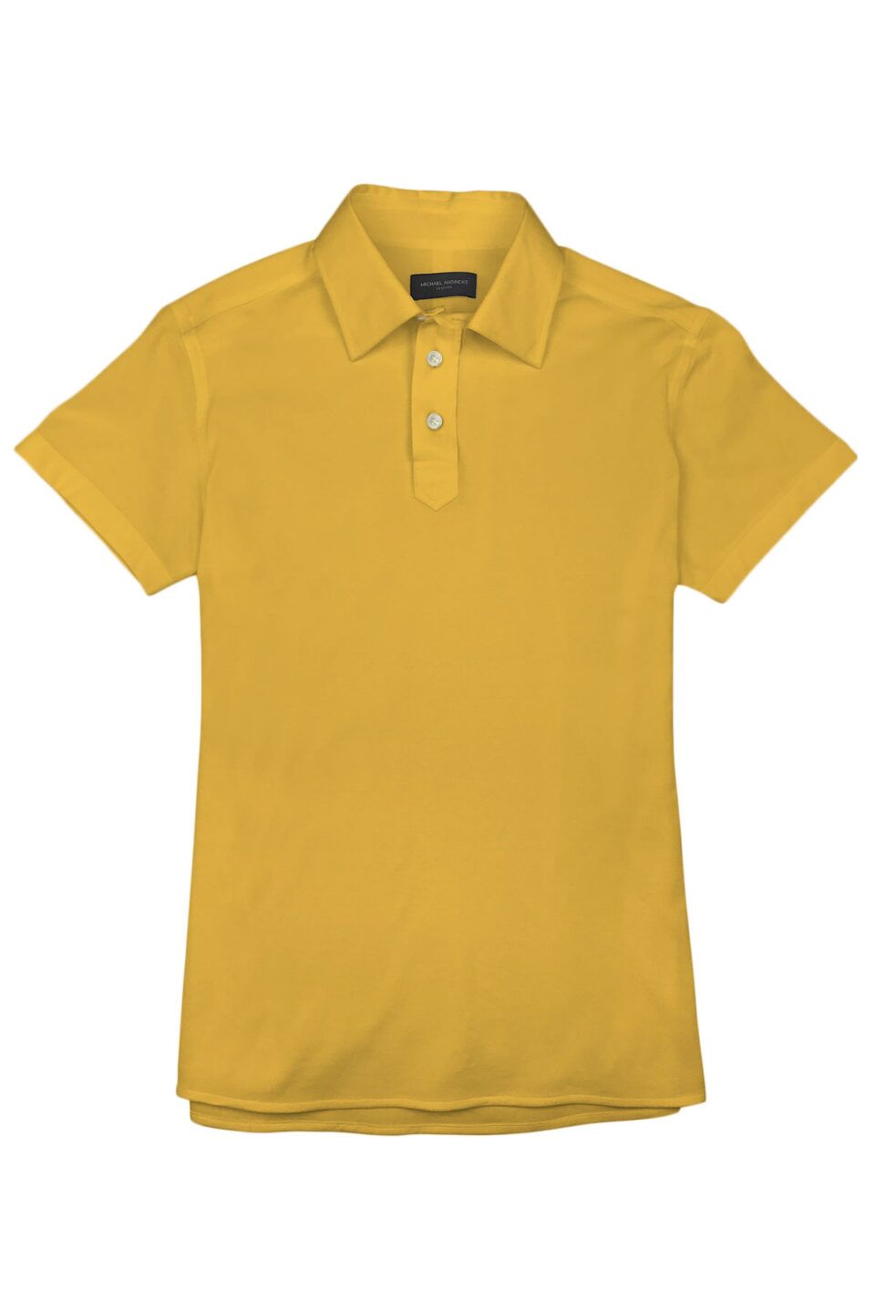 (product) Yellow Pique Polo Shirt, front view