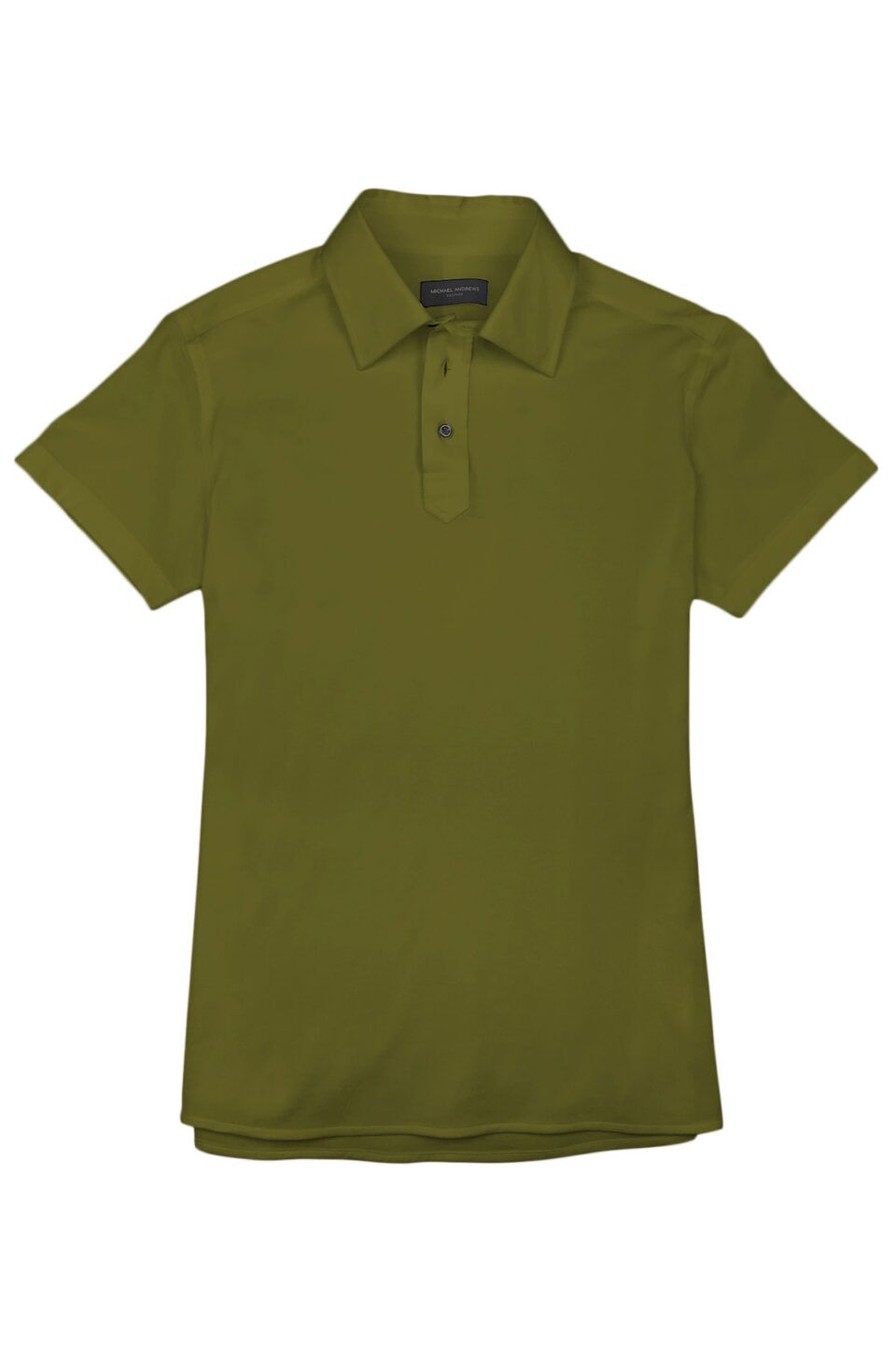 (product) Army Green Pique Polo Shirt, front view
