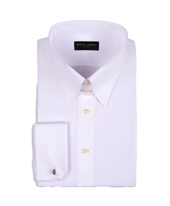 (product) White Poplin, Tab-Collar Shirt