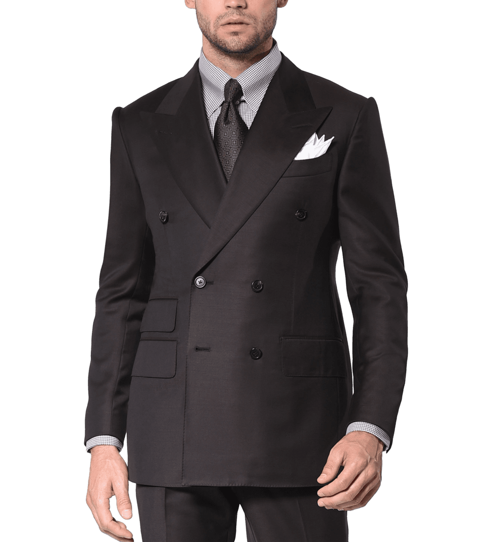 Chocolate Twill Signature, Double-breasted Bespoke Suit