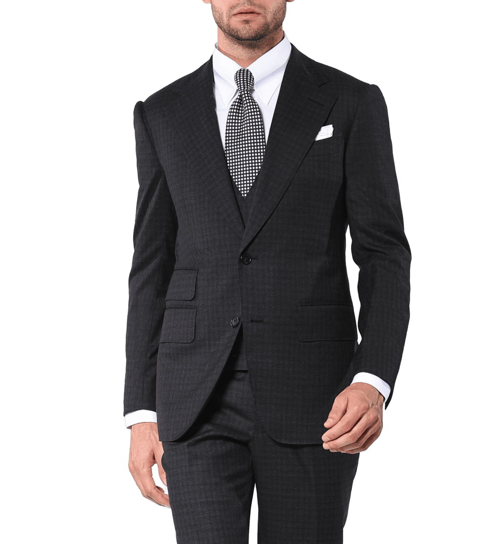 Charcoal Gun Check Signature Bespoke Suit