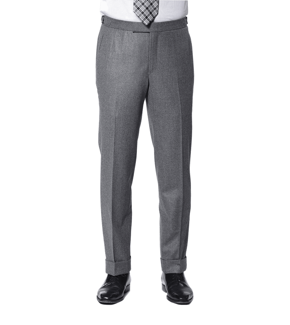 Steel Grey Flannel Classic Bespoke Trouser