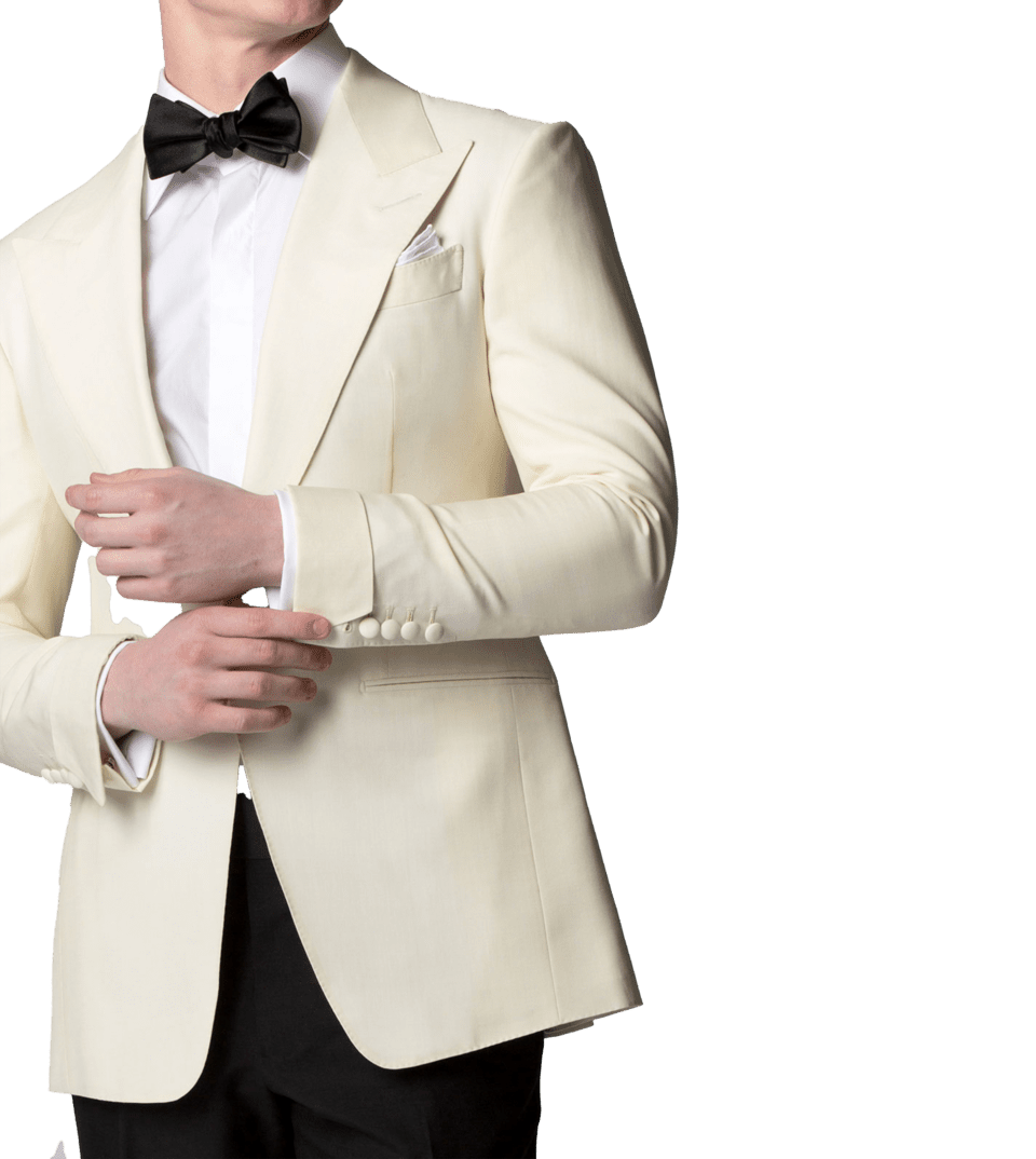 Ivory Mohair Silk Bespoke Dinner Jacket