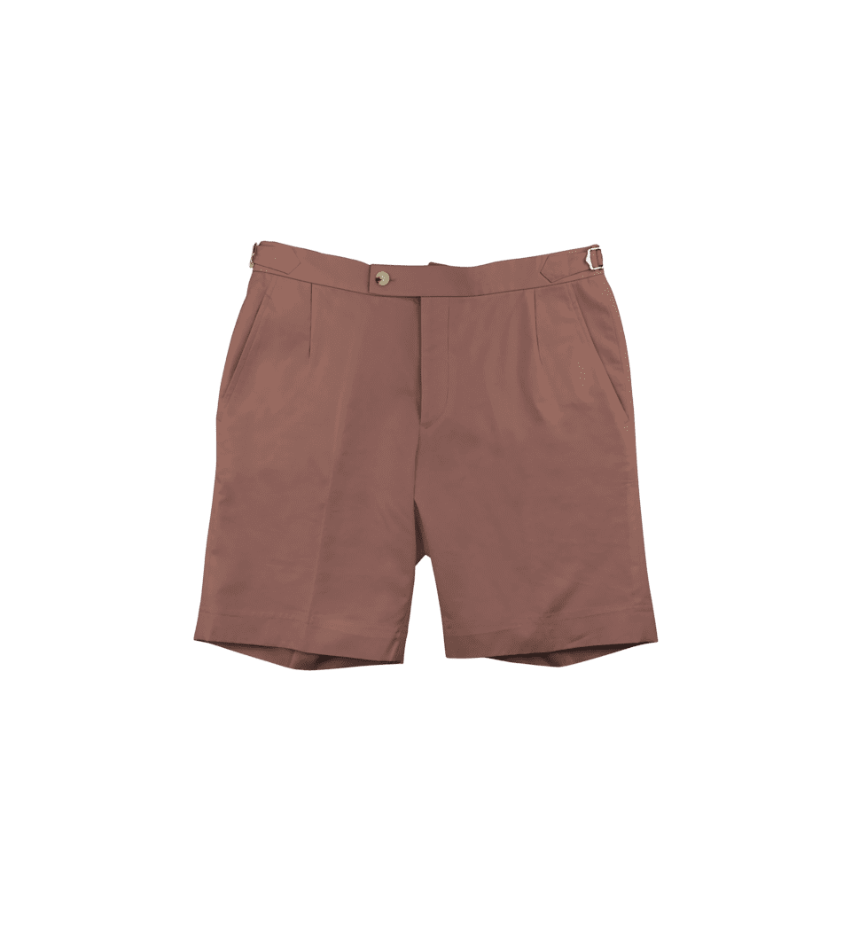 (product) Burnt Salmon Cotton Shorts