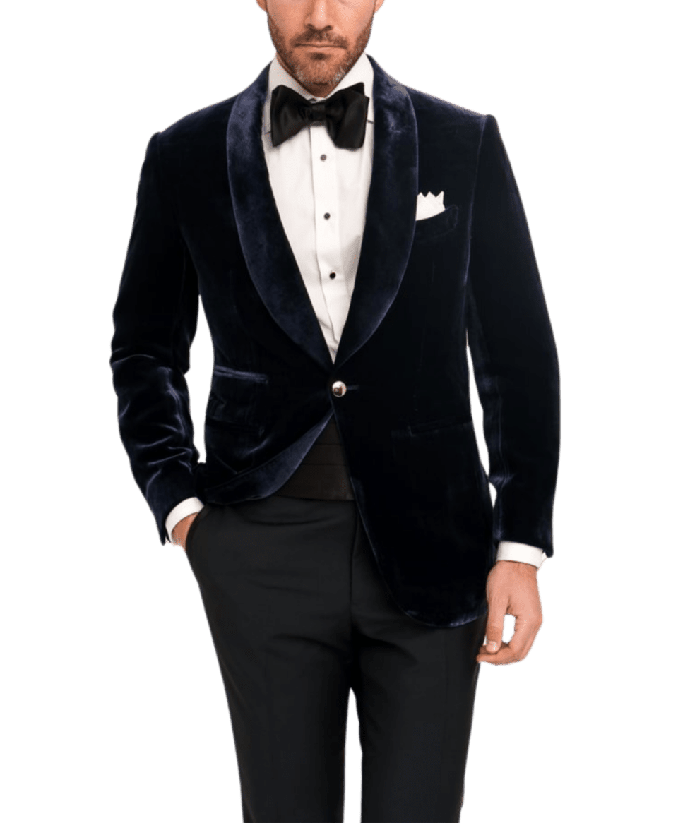 Navy-Blue-Liquid-Velvet-Blazer